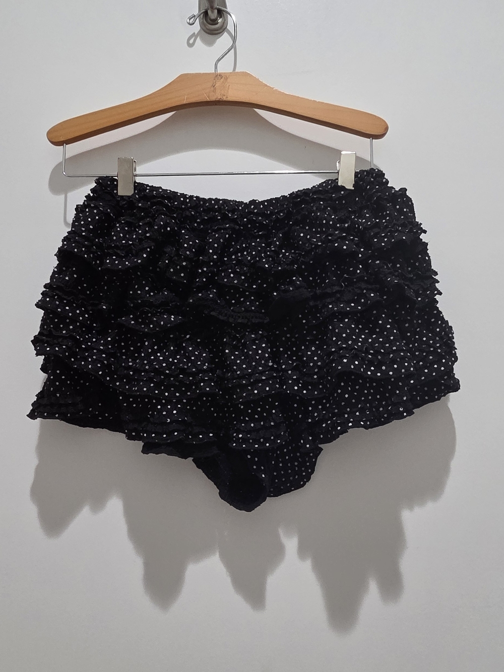 Beach Riot Black Polka Dot Ruffle Skort